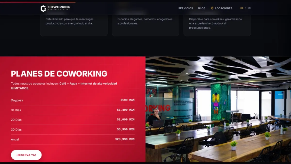 Coworking Vallarta — captura 3 del sitio web