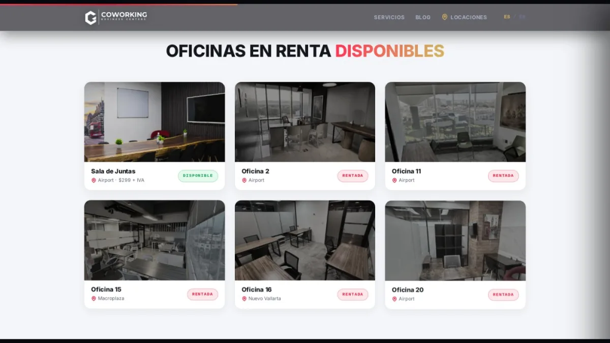 Coworking Vallarta — captura 4 del sitio web